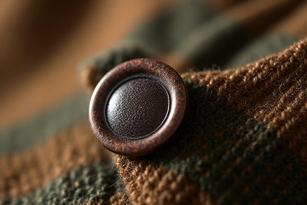 Nahaufnahme feiner Stoffdetails und Knöpfe